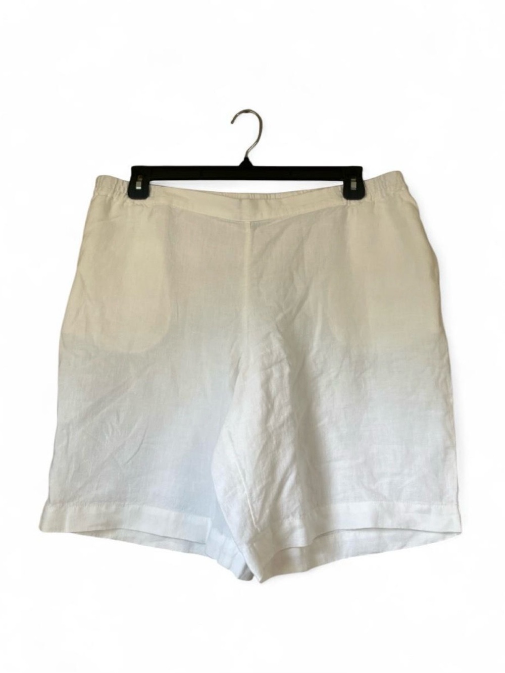 J.Jill Shorts Sz XLP White 100% Linen Pockets High Rise Summer/Cruise/Beach Wear